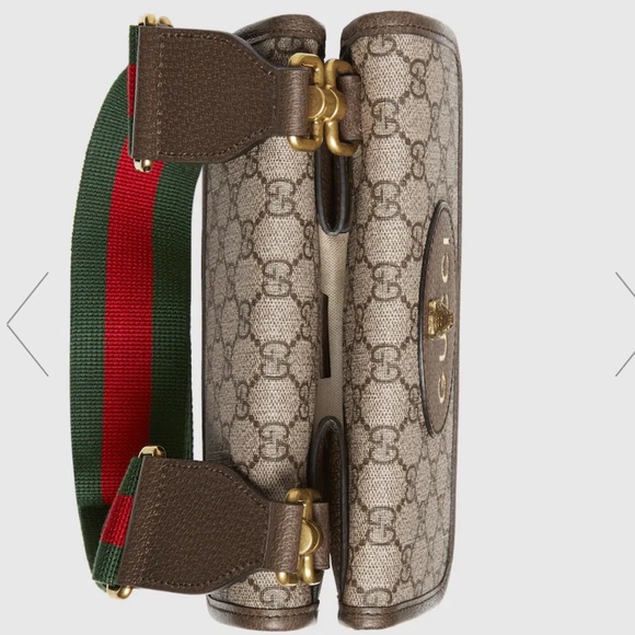 ⚡️Gucci Neo GG Supreme Crossbody Small Messenger Bag with Stripe Canvas Strap - Picture 3 of 16